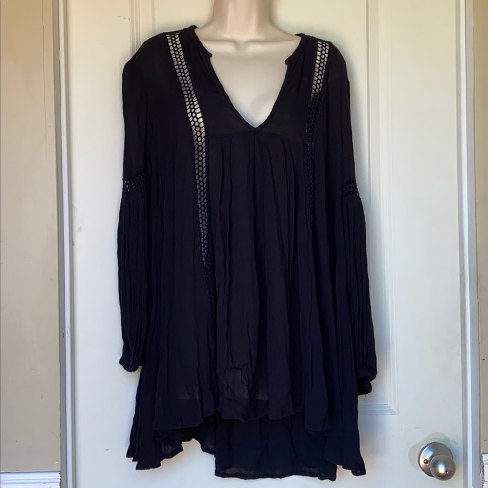 FREE PEOPLE black tunic top dress S